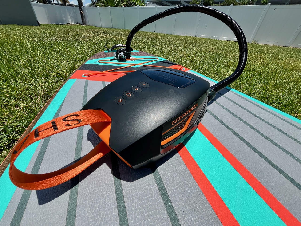 Review: Outdoor Master Shark 3 Mini Electric SUP Pump | Paddling.com