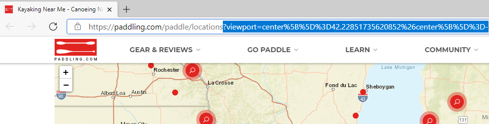 Padls Map Go Paddling Locations Map Embed | Paddling.com