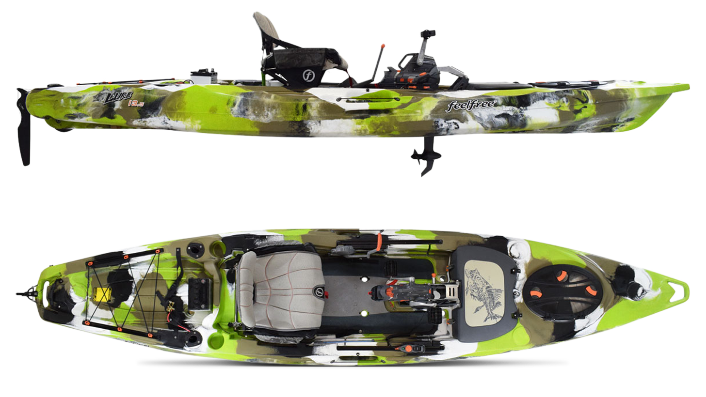 feelfree lure 13.5 sit-on-top fishing kayak Overdrive V2 Lure V2 / Moken v2 Beavertail Rudder Ready Wheel in the keel for easy transport and integrated bow Feelfree Lure 13.5 Overdrive V2